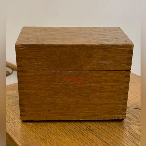 Antique Weis Monroe Michigan Fingerjointed Hinge Lidded Wooden Box - Picture 2 of 10